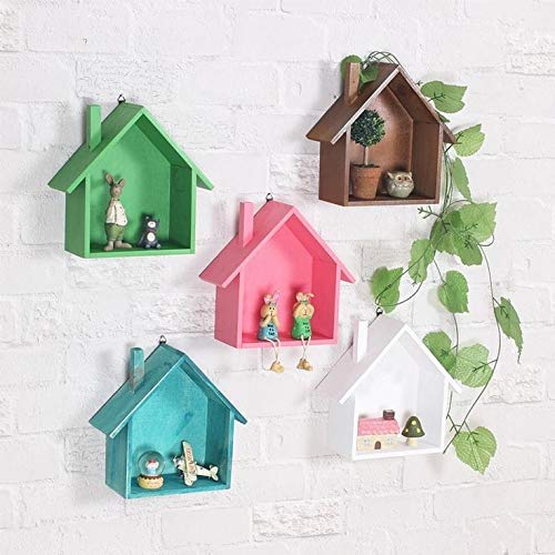 Mark Wood Wooden Wall Hanging Hut Wall Shelves Home Decor - Image 4