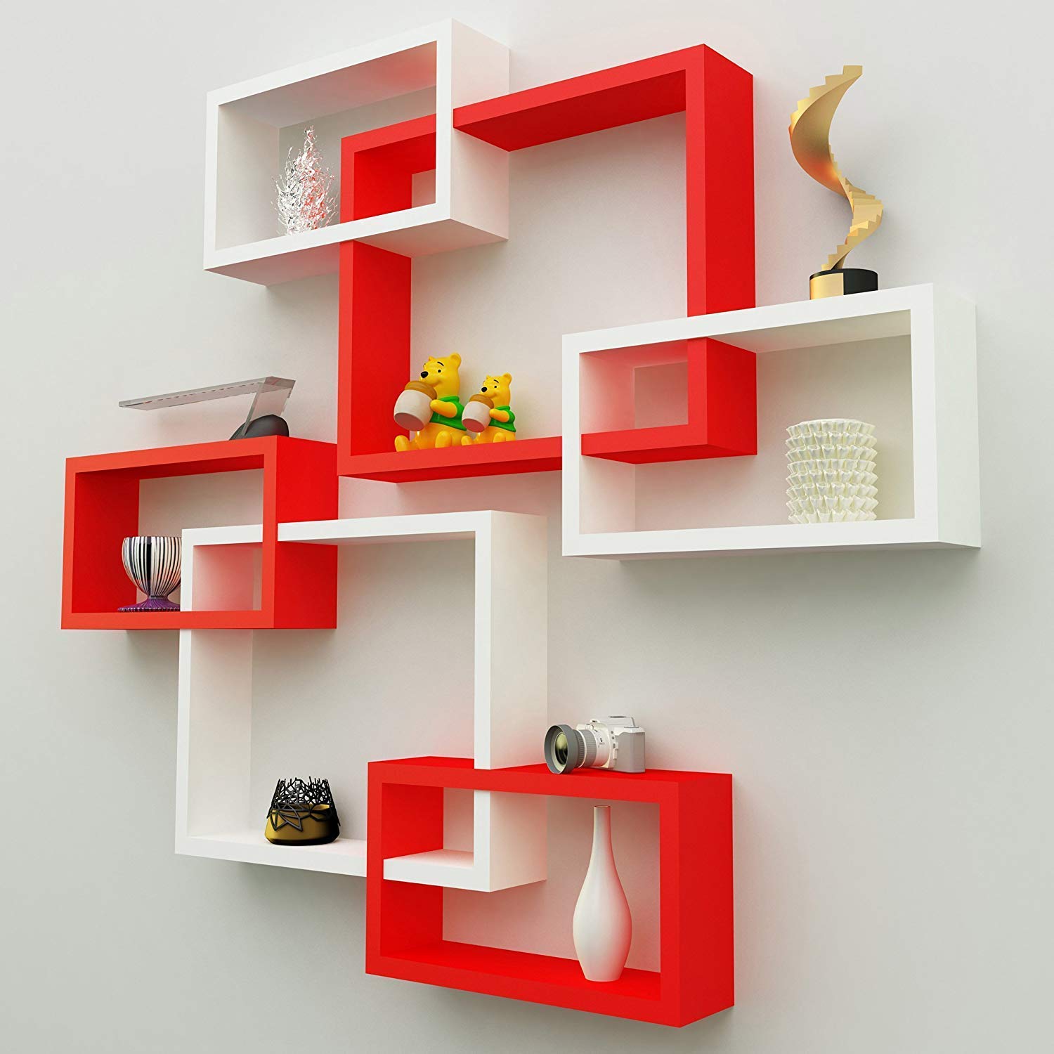 Wall Mount Intersecting Shelves