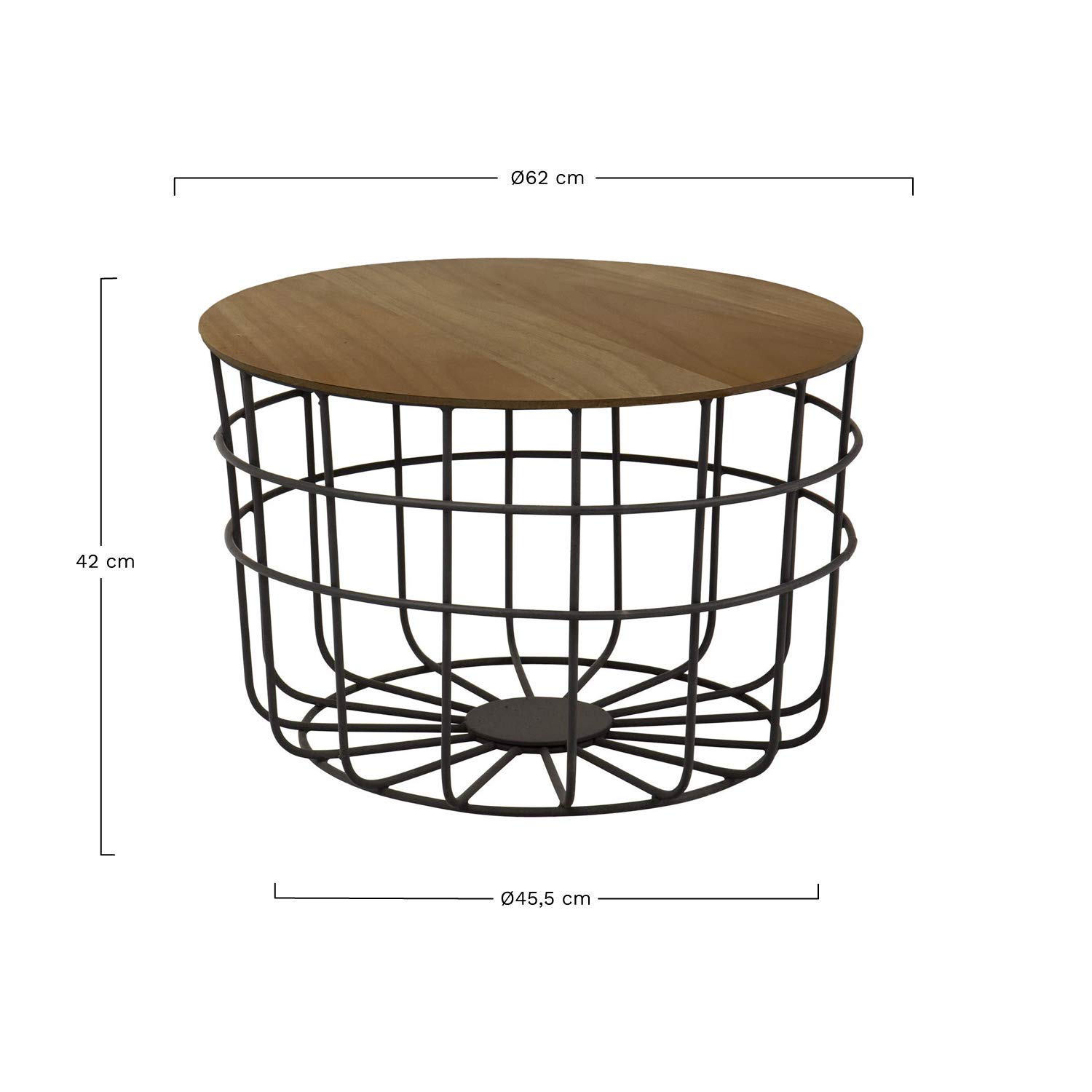 Casual Iron Round Glossy Coffee Table for Living Room - Image 3