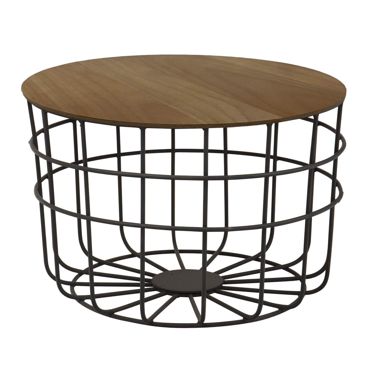 Casual Iron Round Glossy Coffee Table for Living Room - Image 2